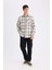Regular Fit Kareli Flanel Cep Detaylı Uzun Kollu Gömlek D3499AX24WN 2
