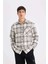 Regular Fit Kareli Flanel Cep Detaylı Uzun Kollu Gömlek D3499AX24WN 3