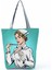 Hemşire Kalp Diş Işareti Özelleştirilmiş Eco Shopper Kadın Çantası Rahat Seyahat Çantası Omuz Çantası Polyester Tote Çanta Estetik (Yurt Dışından) 1