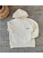 Ekru Renk, Kapüşonlu, Cepli, Şardonlu, Çocuk Sweatshirt 1