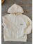 Ekru Renk, Kapüşonlu, Cepli, Şardonlu, Çocuk Sweatshirt 4