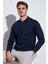 Pamuklu Regular Fit Yarım Fermuarlı Polo Yaka Sweat Erkek Sweat 5905789 1