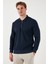 Pamuklu Regular Fit Yarım Fermuarlı Polo Yaka Sweat Erkek Sweat 5905789 3