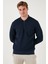 Pamuklu Regular Fit Yarım Fermuarlı Polo Yaka Sweat Erkek Sweat 5905789 4