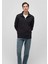 Mavı M0S10252-900 Sıyah Erkek Regular Yarım Fermuarlı Modellı Sweatshırt 2