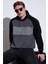 Pamuklu Regular Fit Renk Bloklu Kapüşonlu Sweat Erkek Sweat 5905771 1