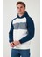 Pamuklu Regular Fit Renk Bloklu Kapüşonlu Sweat Erkek Sweat 5905771 2