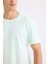 New Regular Fit Bisiklet Yaka Basic Düz Kısa Kollu Tişört E1091AXNS 5