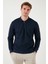 Pamuklu Regular Fit Yarım Fermuarlı Polo Yaka Sweat Erkek Sweat 5905789 5