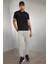 DeFactoFit Dokuma Pantolon Slim Fit Dar Kesim Çift Cepli Fermuarlı Paça C9262AX24AU 2