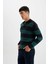 Standart Fit Normal Kesim Çizgili Polo Yaka Triko Kazak Y4194AZ24WN 4