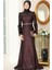 Nihal Abiye Elbise Bordo SN82 1