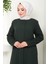 Nihan Kolları Taşlı Ferace Haki HM2485 2