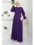 Kuşaklı Mevlana Elbise Mor HM2105 1