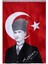 Kumaş Türk Bayrağı ve Atatürk lü Bayrak 50X75 cm 1