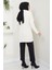 Fitilli Düğmeli Triko Hırka Krem HM2563 4