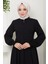 Kolu Gipeli Nakış Detaylı Mevlana Ferace Siyah HM2484 4