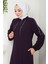 Şeritli Spor Ferace Mürdüm HM2483 3