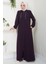 Şeritli Spor Ferace Mürdüm HM2483 4