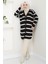 Çizgili Fitilli Triko Hırka Siyah HM2589 1