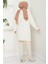 Gold Düğme Detaylı Triko Hırka Krem HM2587 5