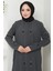 Simge Taşlı Ferace Füme HM2480 3