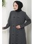 Simge Taşlı Ferace Füme HM2480 4