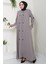 Simge Taşlı Ferace Gri HM2480 4