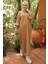 Balon Kol Triko Elbise Camel HM2522 1