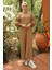 Balon Kol Triko Elbise Camel HM2522 5