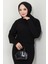 Örgü Desenli Jile Bluz Triko Takım Siyah HM2559 3