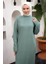 Fitilli Triko Elbise Mint HM2247 5