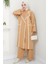 Sakal Garnili Üçlü Triko Takım Camel HM2534 1