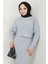 Jile Bluz Triko Takım Gri HM2551 4