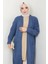 Şal Yaka Cepli Triko Hırka Indigo HM2534 2