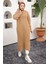 Fermuarlı Uzun Triko Tunik Camel HM2529 1