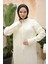 Fermuarlı Uzun Triko Tunik Beyaz HM2529 5