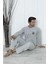 Falkom 5003 Interlok Kalın Kışlık Çizgili Erkek Ev Pijama Takımı 4