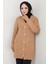 Fitilli Düğmeli Triko Hırka Camel HM2563 5