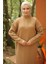 Fitilli Yarım Fermuarlı Triko Elbise Camel HM2520 2