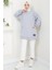 Torba Cepli Bisiklet Yakalı Sweatshirt Tunik Gri HM2509 3