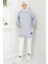 Torba Cepli Bisiklet Yakalı Sweatshirt Tunik Gri HM2509 4