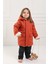 Erkek Çocuk Kız Çocuk Mont Kaban Peluş Polar Astarlı Kapüşonlu Gabardin Kumaş Sarı 2