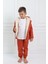 Erkek Çocuk Kız Çocuk Mont Kaban Peluş Polar Astarlı Kapüşonlu Gabardin Kumaş Sarı 3