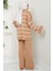 Yarım Balıkçı Yaka Çizgili Triko Takım Camel HM2553 5