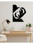Modern Yin Yang Love Metal Duvar Tablosu - Ev Duvar Dekorasyonu - 50 x 39 cm -Siyah - ARTS-003 4
