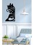 Modern Shadow Lady Metal Duvar Tablosu - Ev Duvar Dekorasyonu - 75 x 40 cm -Siyah - ARTS-012 3