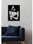 Modern Kadın Silüeti Metal Duvar Tablosu - Ev Duvar Dekorasyonu - 60 x 45 cm -Siyah - ARTS-030 2