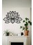 3D Lotus Metal Duvar Tablosu - Ev Duvar Dekorasyonu - 68 x 44 cm -Gümüş - ARTS-335SILVER 4
