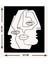 Modern One Line Face Metal Duvar Tablosu - Ev Duvar Dekorasyonu - 63 x 55 cm -Siyah - ARTS-036 5